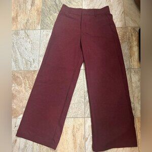 SHEIN Women’s Maroon Wide-Leg Dress Pants